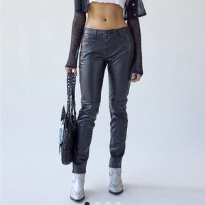 NWT Faux Leather Slim Pant UO